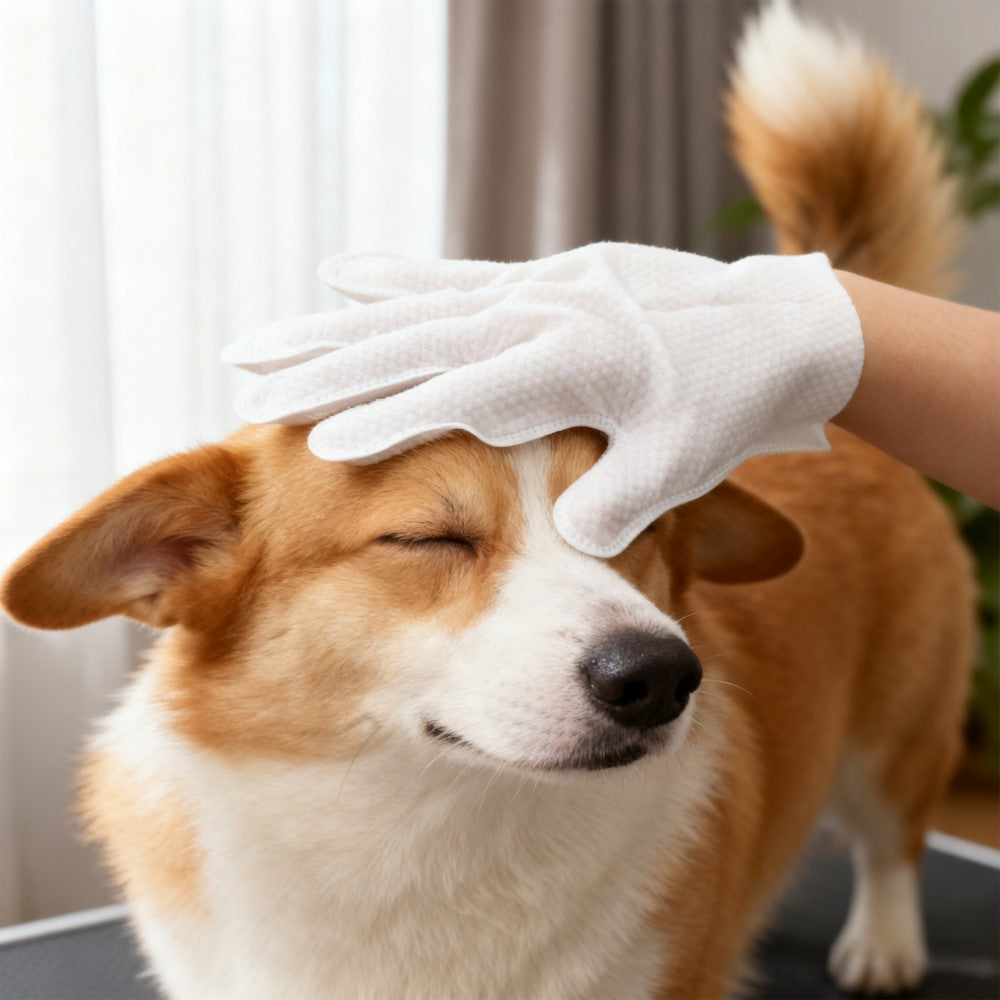 PetZip Dog Grooming Soft Glove Hypoallergenic Wipes for Dogs and Cats
