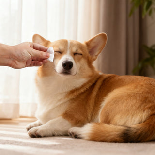 TailUp Dog Eye and Tear Stain Hypoallergenic Wipes with Extracts of Chamomile and Oat Kernel