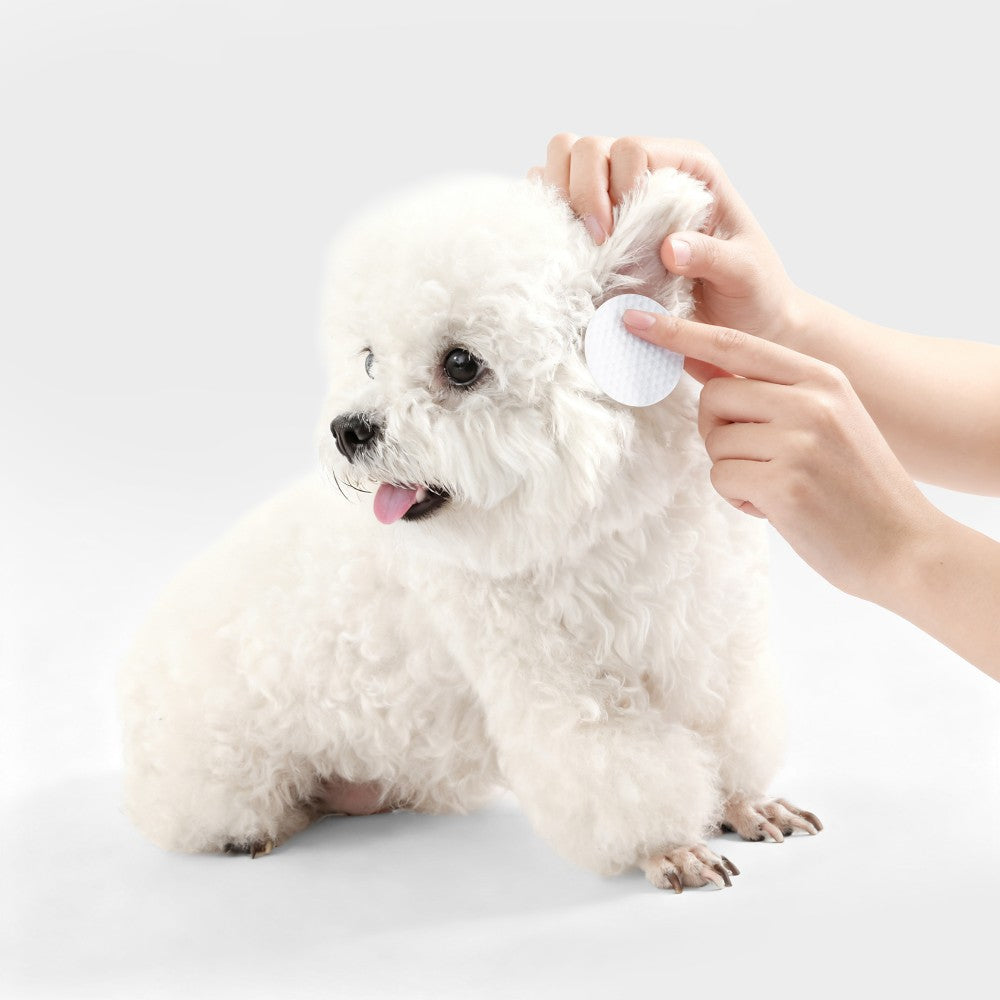 Taily Dog Ear Cleaning Hypoallergenic Wipes with Extracts of Chamomile and Oat Kernel