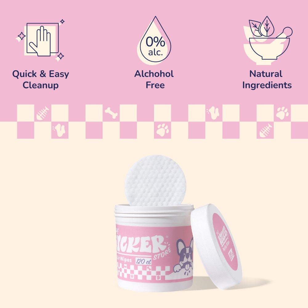 Dog Ear Cleaning Hypoallergenic Wipes with Extracts of Chamomile and Oat Kernel