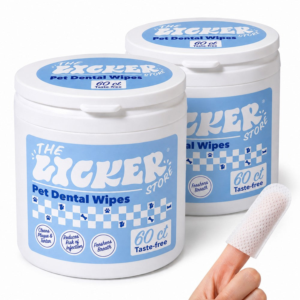 Whiskli Dog Dental Finger Hypoallergenic Wipes with Extracts of Aloe Vera Leaf, Coconut Oil, Honey