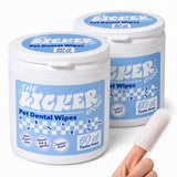 Whiskli Dog Dental Finger Hypoallergenic Wipes with Extracts of Aloe Vera Leaf, Coconut Oil, Honey