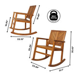 Timothy Chevron-Back Outdoor Rocking Chair