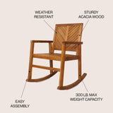 Timothy Chevron-Back Outdoor Rocking Chair