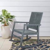 Timothy Chevron-Back Outdoor Rocking Chair