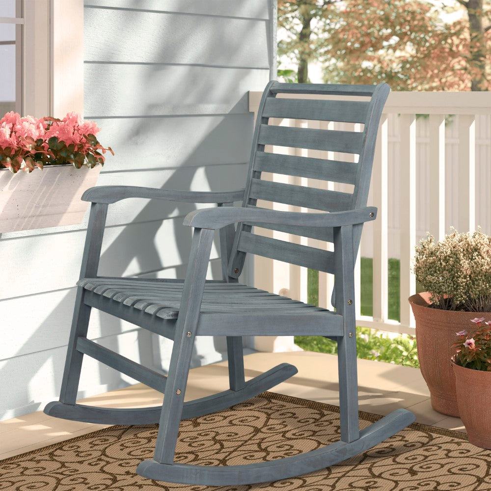 Winado Slat-Back Outdoor Rocking Chair