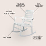 Winado Slat-Back Outdoor Rocking Chair