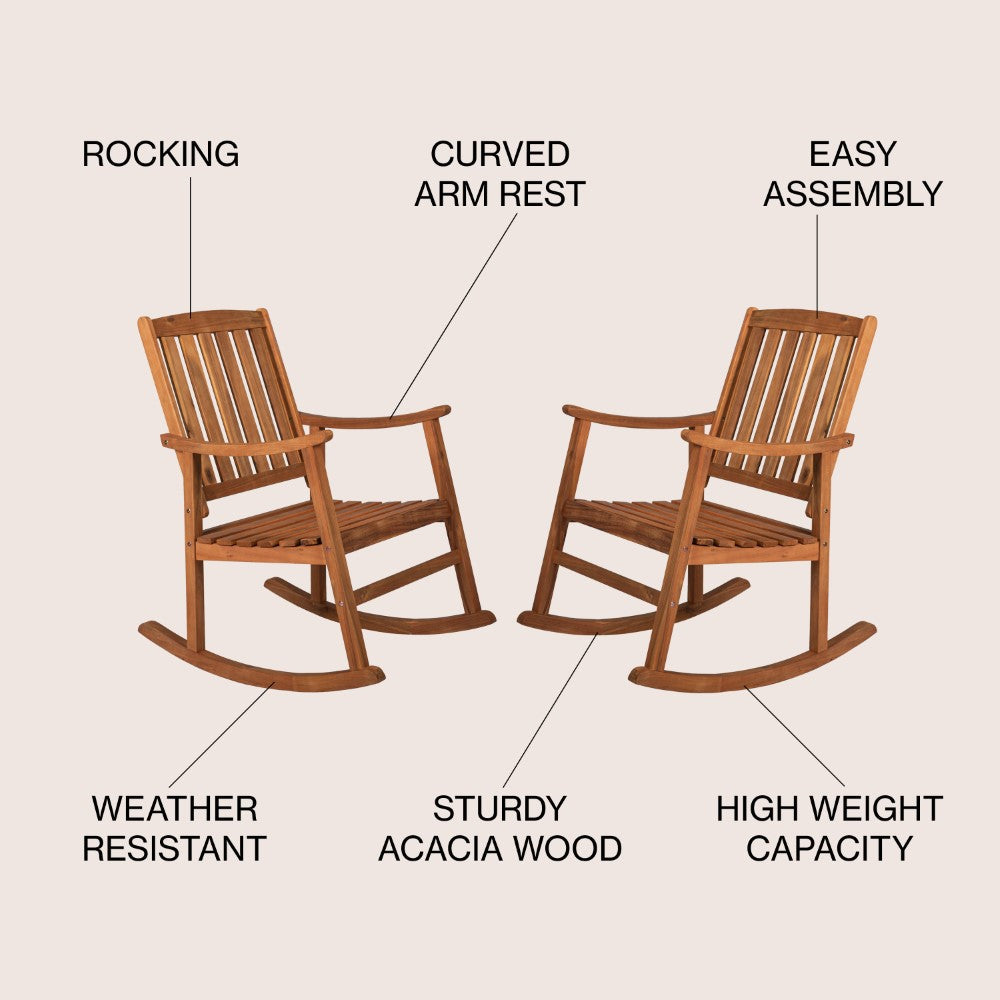 Teagan Classic Outdoor Rocking Chair (Set of 2) Set 2