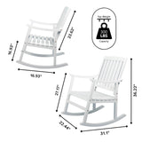 Rajon Slat-Back Outdoor Rocking Chair
