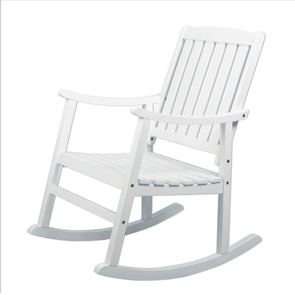 Rajon Slat-Back Outdoor Rocking Chair