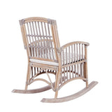 Clarissa Bohemian Farmhouse Woven Rattan/Wood Indoor Rocking Chair