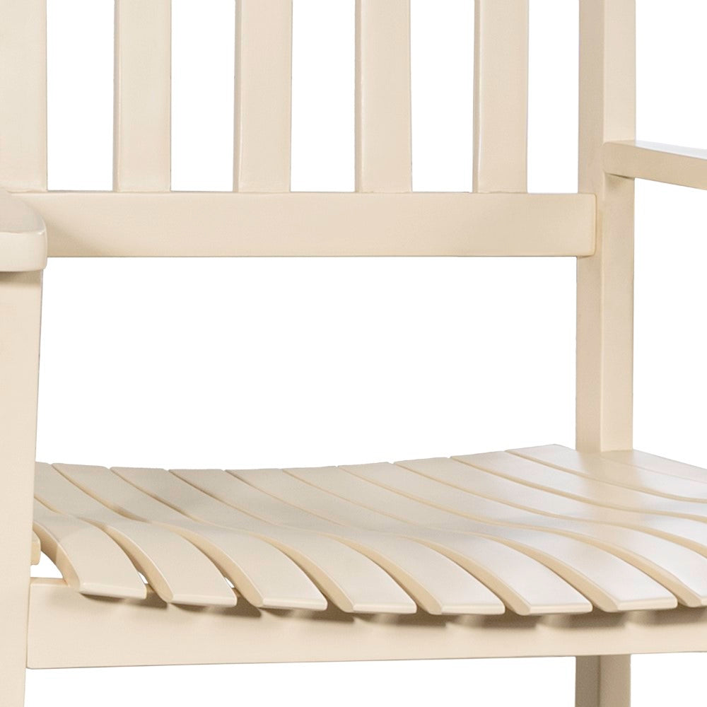 Rocco Slat-Back Outdoor Rocking Chair