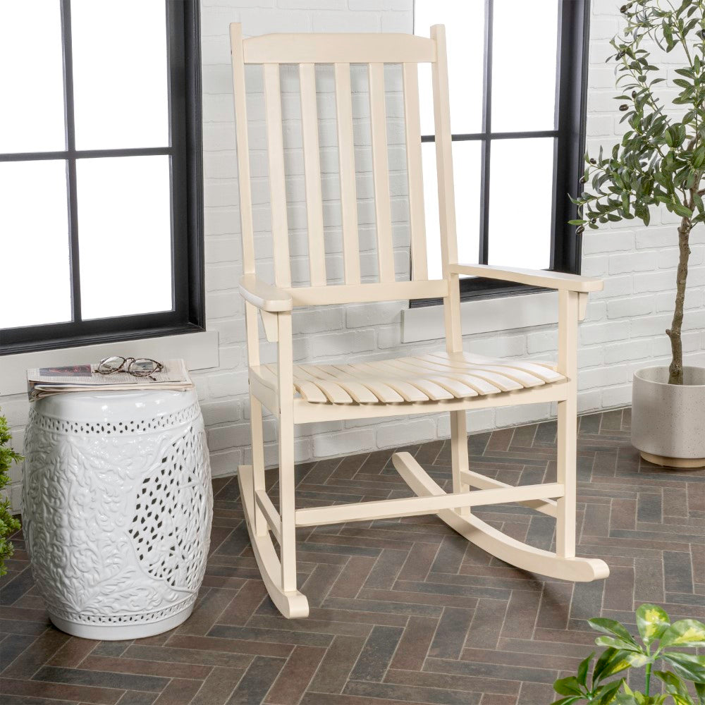 Rocco Slat-Back Outdoor Rocking Chair
