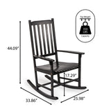 Rocco Slat-Back Outdoor Rocking Chair