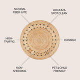 Arka Cassia Natural Jute Boho Area Rug