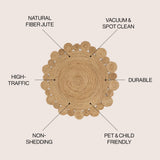 Wulfa Eden Natural Jute hippie Area Rug