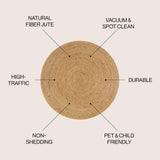 Bleodbre Soleil Natural Jute Braided Area Rug