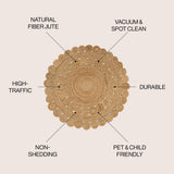 Vyncent Bodhi Natural Jute hippie Area Rug