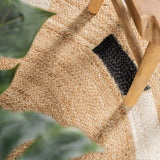 Betty Geometric Jute Circle Area Rug