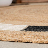 Betty Geometric Jute Circle Area Rug