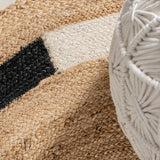 Betty Geometric Jute Circle Area Rug