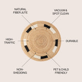 Betty Geometric Jute Circle Area Rug