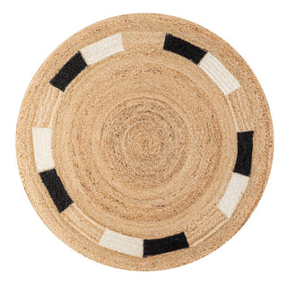 Betty Geometric Jute Circle Area Rug