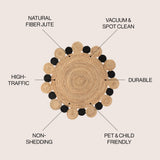 Scarlett Two-tone Jute Hippy Circle Area Rug