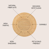 MosheBoho Jute Circle Area Rug