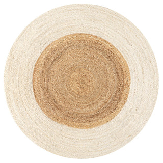 Winsor Two-tone Boho Jute Circle Area Rug