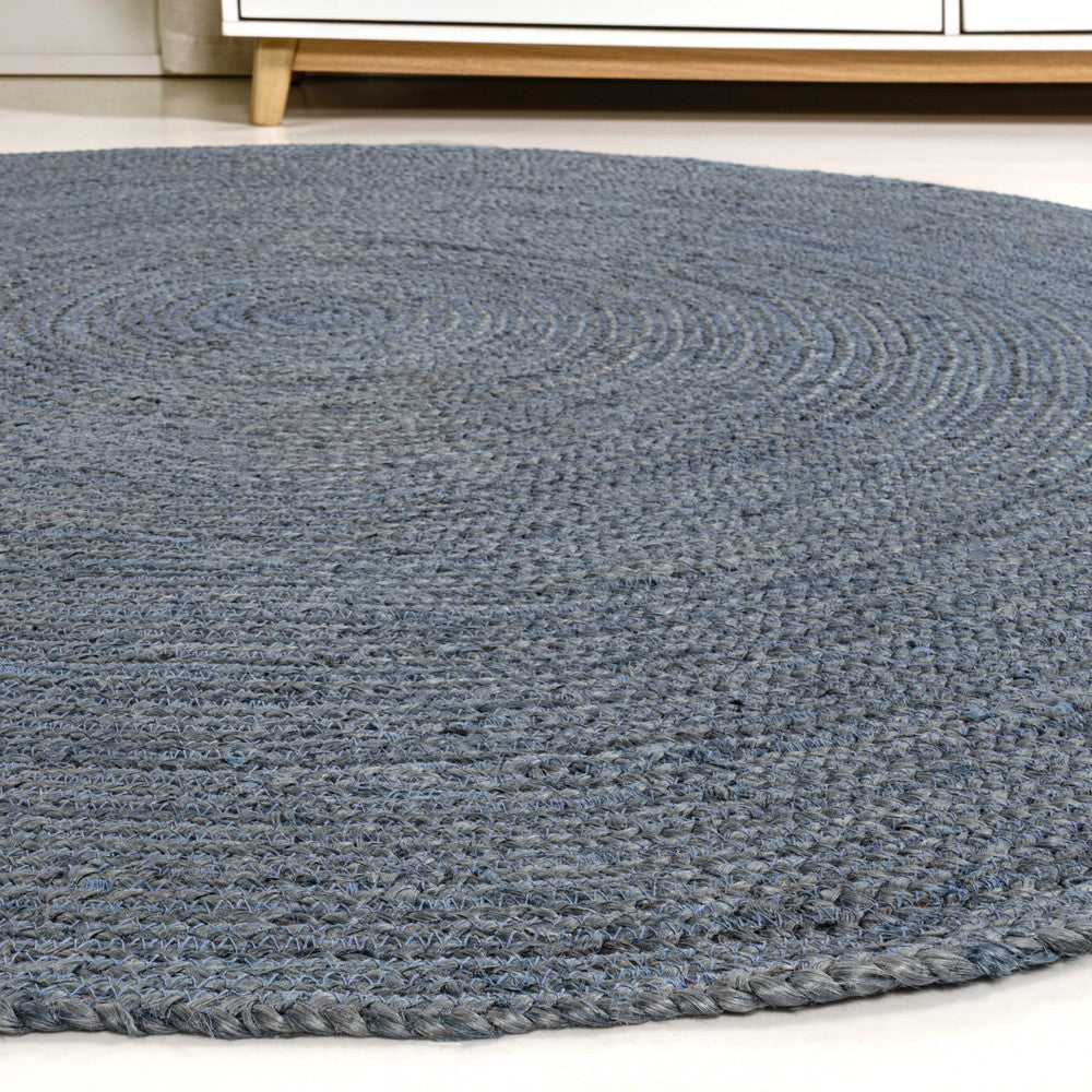 Pilu Braided Coastal Cottage Round Jute Area Rug