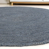Pilu Braided Coastal Cottage Round Jute Area Rug