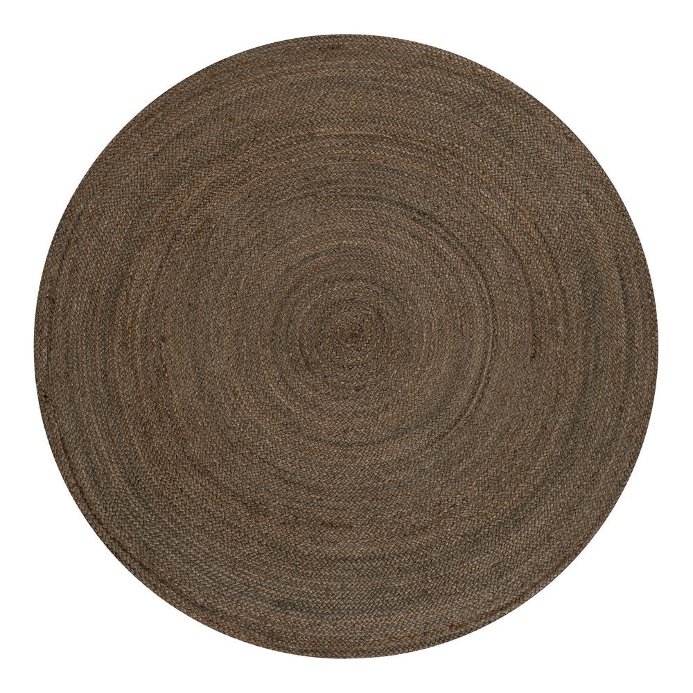 Pilu Braided Coastal Cottage Round Jute Area Rug