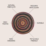Isla Braided Bohemian Coastal Round Jute Area Rug