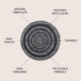 Isla Braided Bohemian Coastal Round Jute Area Rug