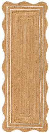 Elvoria Cottage Scallop Edge Jute Area Rug