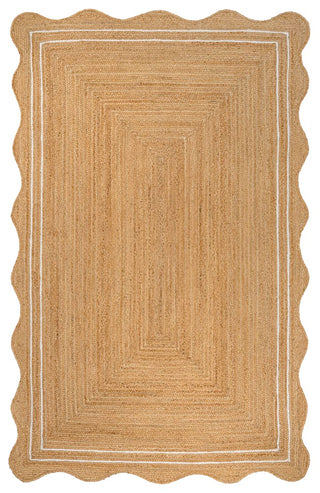 Elvoria Cottage Scallop Edge Jute Area Rug
