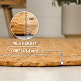 Elvoria Cottage Scallop Edge Jute Area Rug