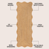 Elvoria Cottage Scallop Edge Jute Area Rug