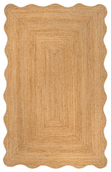 Elvoria Cottage Scallop Edge Jute Area Rug