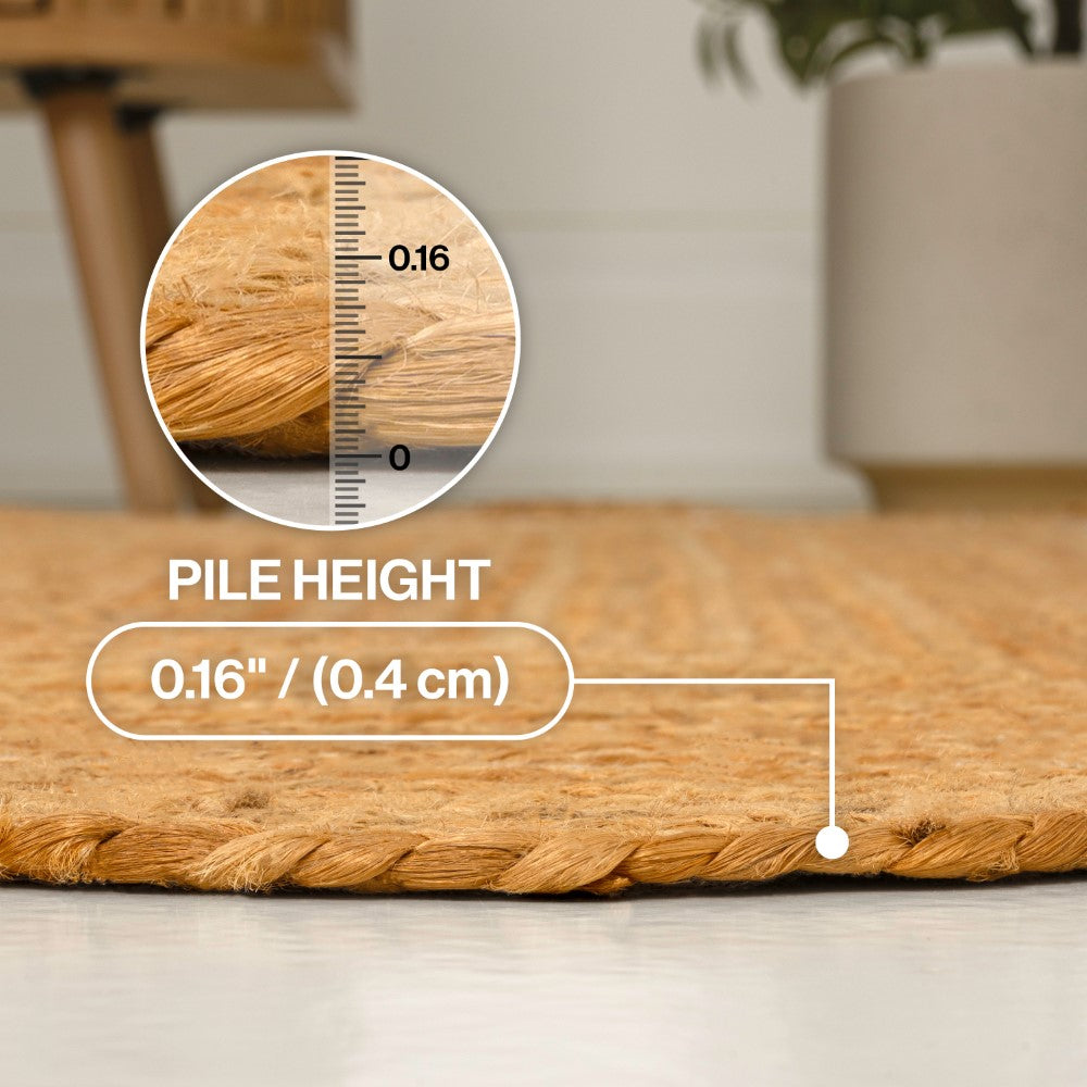 Elvoria Cottage Scallop Edge Jute Area Rug