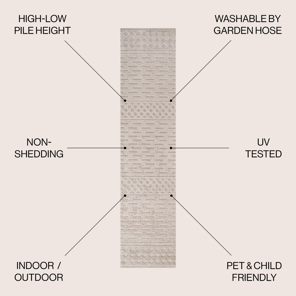 Novas Xlendi High-Low Pile Moroccan Indoor/Outdoor Area Rug