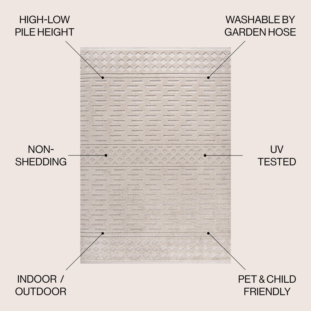 Novas Xlendi High-Low Pile Moroccan Indoor/Outdoor Area Rug