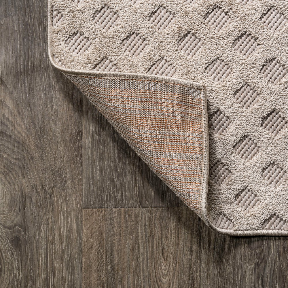 Castelo Rabat High-Low Pile Mini-Diamond Indoor/Outdoor Area Rug