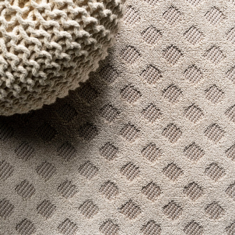 Castelo Rabat High-Low Pile Mini-Diamond Indoor/Outdoor Area Rug