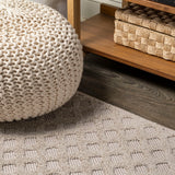 Castelo Rabat High-Low Pile Mini-Diamond Indoor/Outdoor Area Rug