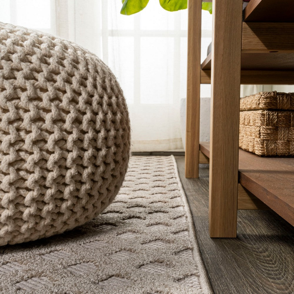Castelo Rabat High-Low Pile Mini-Diamond Indoor/Outdoor Area Rug