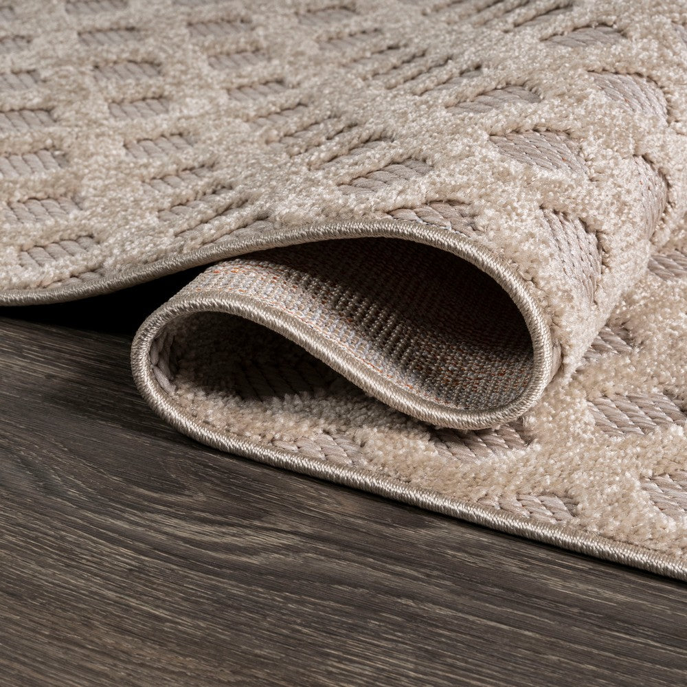 Castelo Rabat High-Low Pile Mini-Diamond Indoor/Outdoor Area Rug