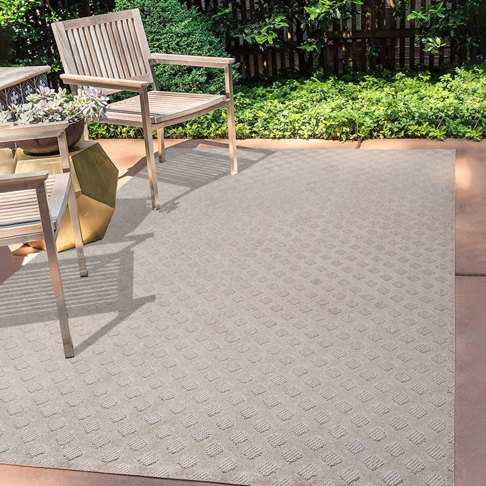 Castelo Rabat High-Low Pile Mini-Diamond Indoor/Outdoor Area Rug