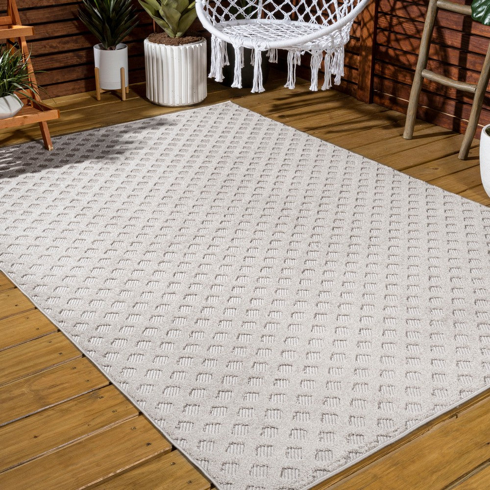 Castelo Rabat High-Low Pile Mini-Diamond Indoor/Outdoor Area Rug